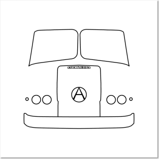 Atkinson Borderer truck outline graphic (black) Posters and Art